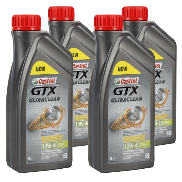 Set 4 Buc Ulei Motor Castrol GTX Ultraclean 10W-40 1L 15A4CF